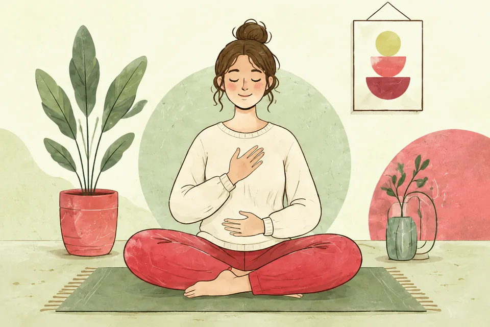 Ilustración de una práctica de conexión corporal y emocional